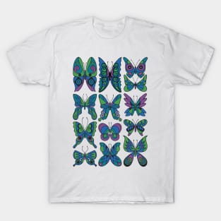 Retro Inspired Butterfly Pattern T-Shirt